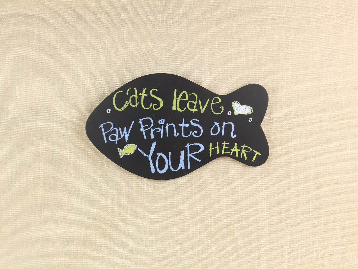 Wood Cat Chalk Plaque